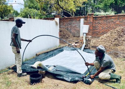 Aquaponics installation at CHC Kyalami farm